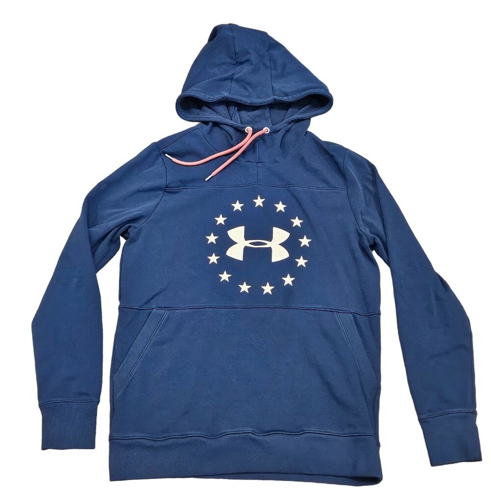 Under Armour Women's/Childs Blue Threadborne Long Sleeve Hoodie Size S/P/CH